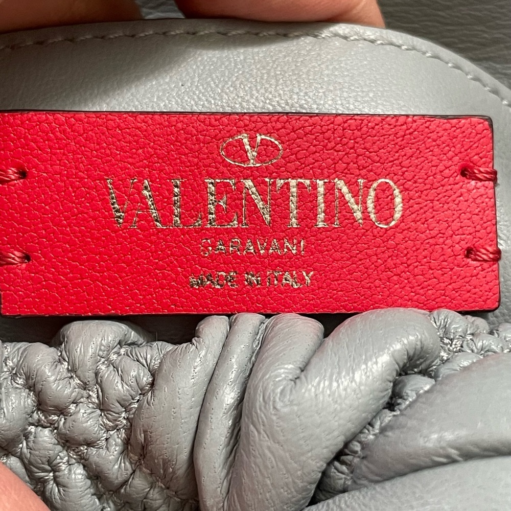 Valentino Grey Medium Nappa SpikeMe Shoulder Bag. - Picture 10 of 13